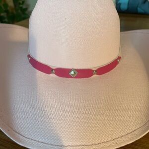 Pink Western cowgirl  Hat with Pink Band- girls toddler up to 4t
